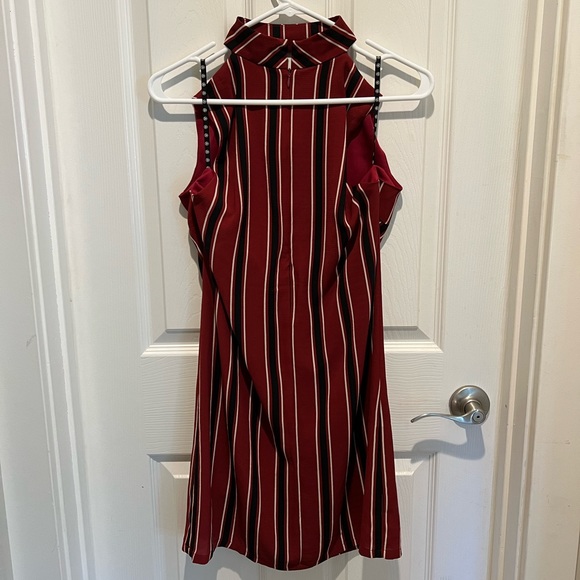 Missguided Red and Black Striped Dress - Picture 2 of 2